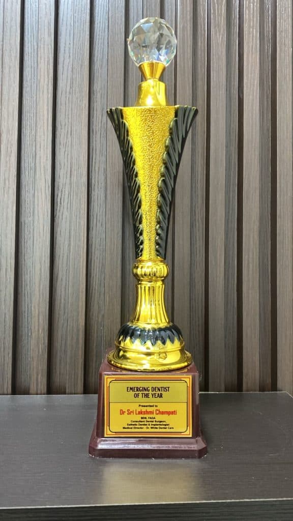 Award certificate of Dr Srilakshmi Champati, Dr White Dental Care (3)